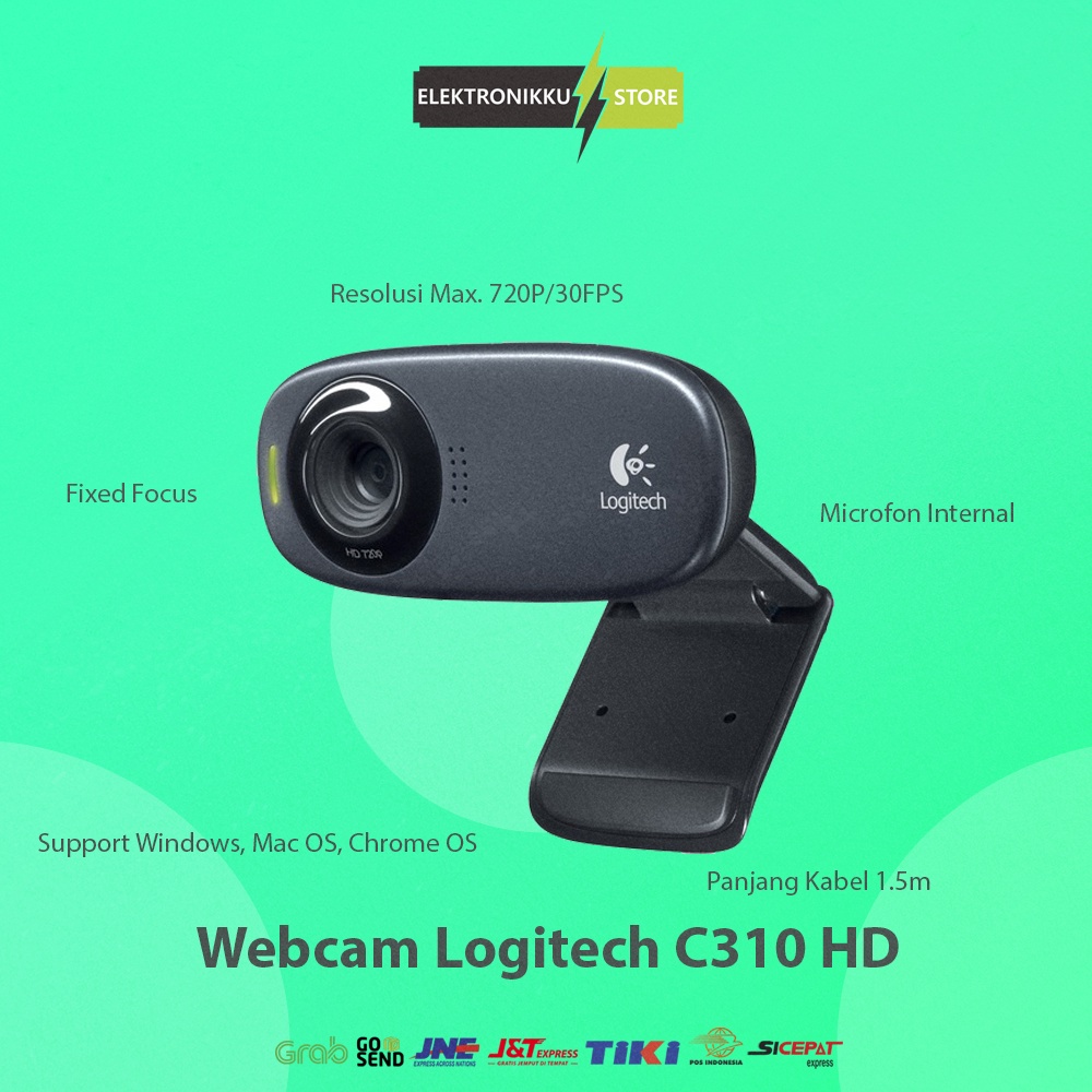 Webcam Logitech C310 HD For Komputer PC Laptop Notebook