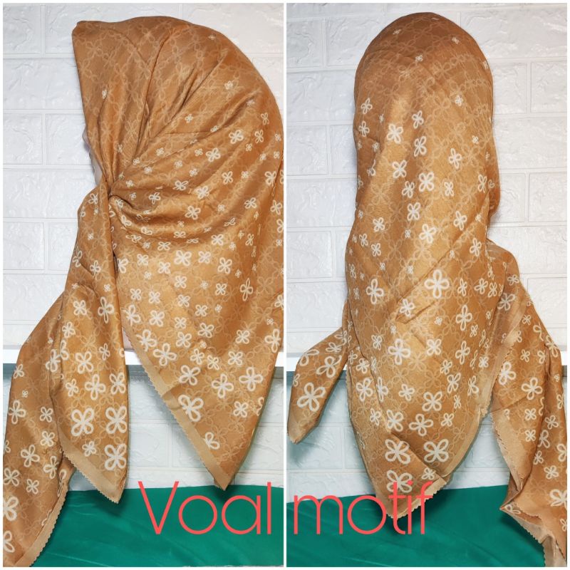 Segi empat voal motif kl kuning