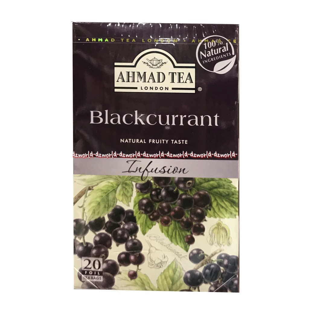 Ahmad Tea Fruit &amp; Herbs Infuision Blackurrant 20foil Teh Rasa Buah Berry Hitam Beri Ahmadtea