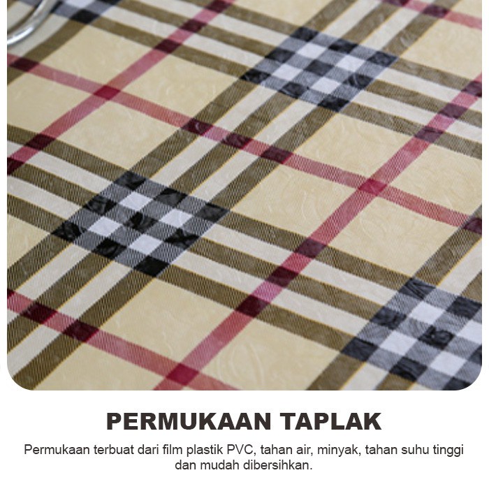 Taplak Meja Makan Persegi Anti Air Motif / Taplak Meja 6 Bangku High Quality - D11