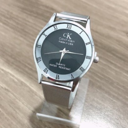 JAM TANGAN COUPLE CK PASIR JAM TANGAN WANITA TERBARU RANTAI PASIR STAINLESS