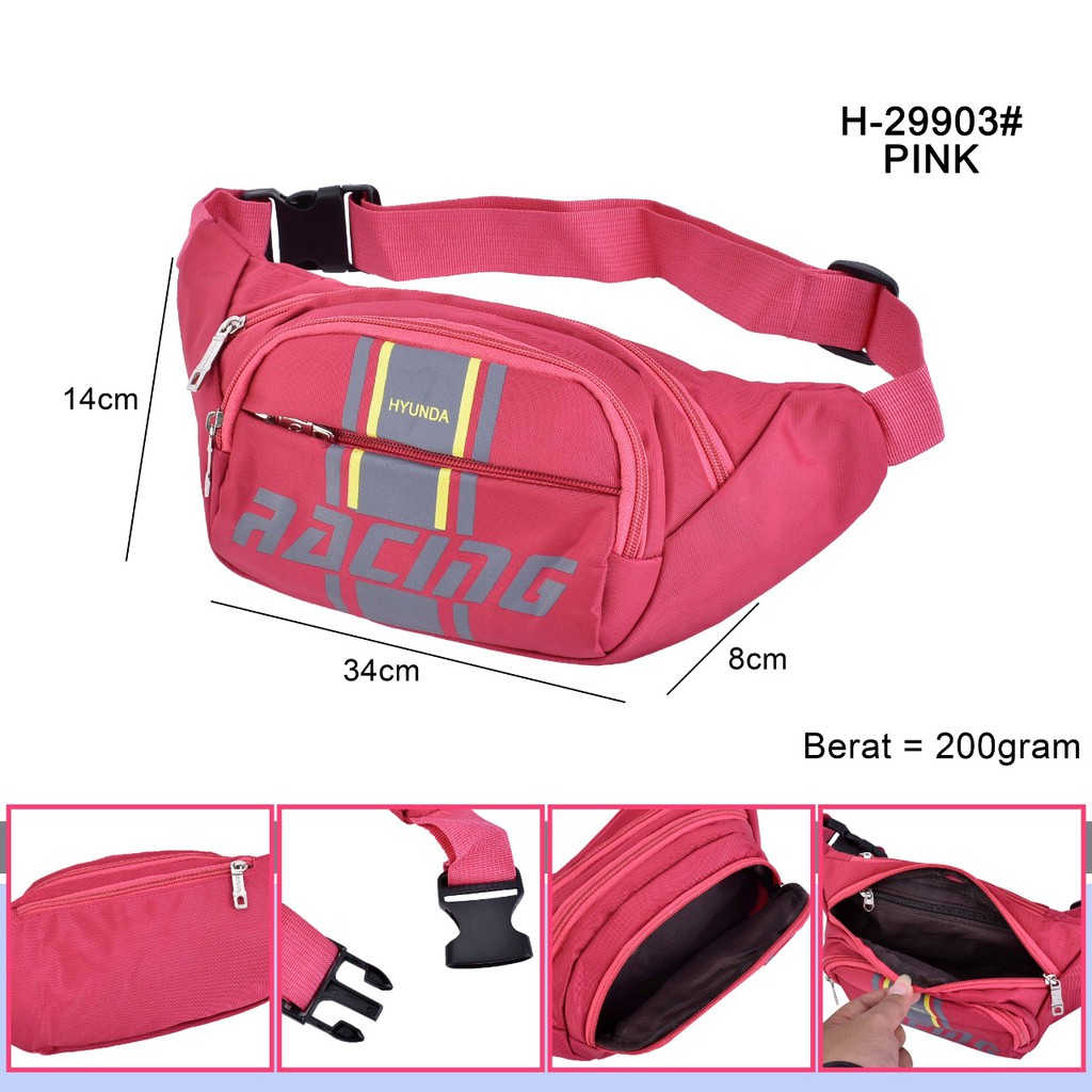 Waistbag Tas Pinggang Fashion Hyunda H-9903 Model Stylish ,[Tas Waistbag / Tas Pinggang,Tas Dada]