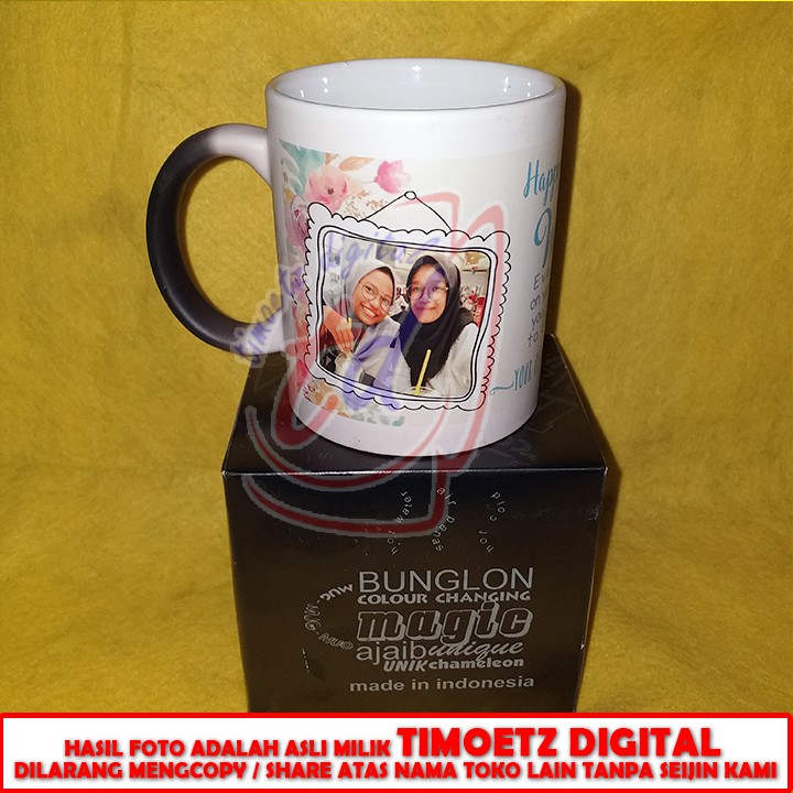 Mug Custom Bunglon Berubah Warna Lucu Unik Berkarakter