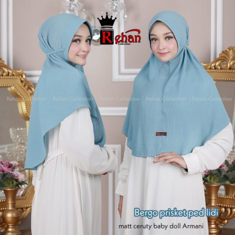 BERGO PLISKET PED LIDI / JILBAB PLISKET / MARYAM PLISKET / PLISKET PET JILBAB INSTAN / JILBAB BERGO