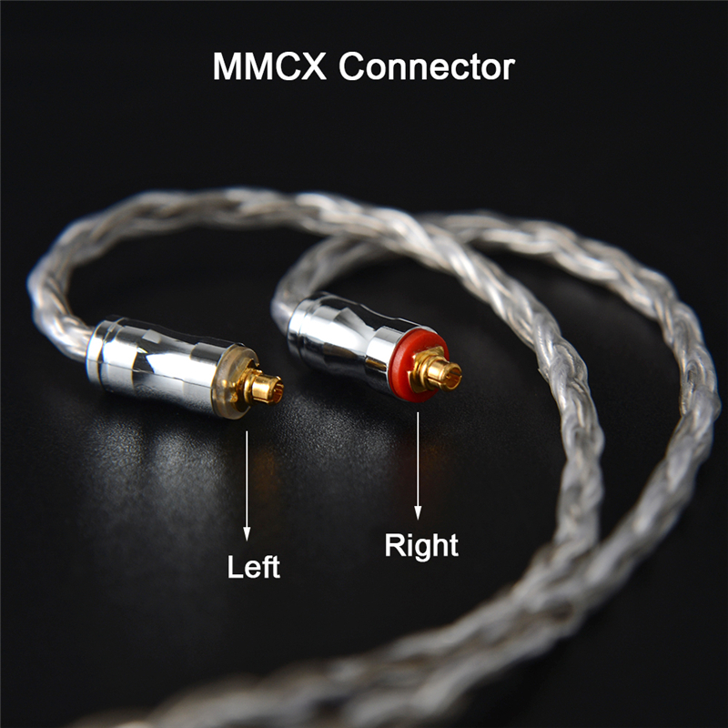 Nicehck C16-4 Kabel Earphone 16 Plug Mmcx Core Lapis Silver 3.5/2.5/4.4mm Untuk Qdc/Nx7/Zx/V3/Qdc/V2 Pin