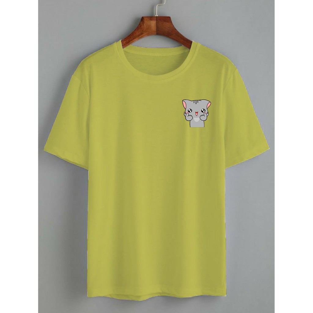 kaos cute cat saranghae / kaos wanita / KATUN 24S