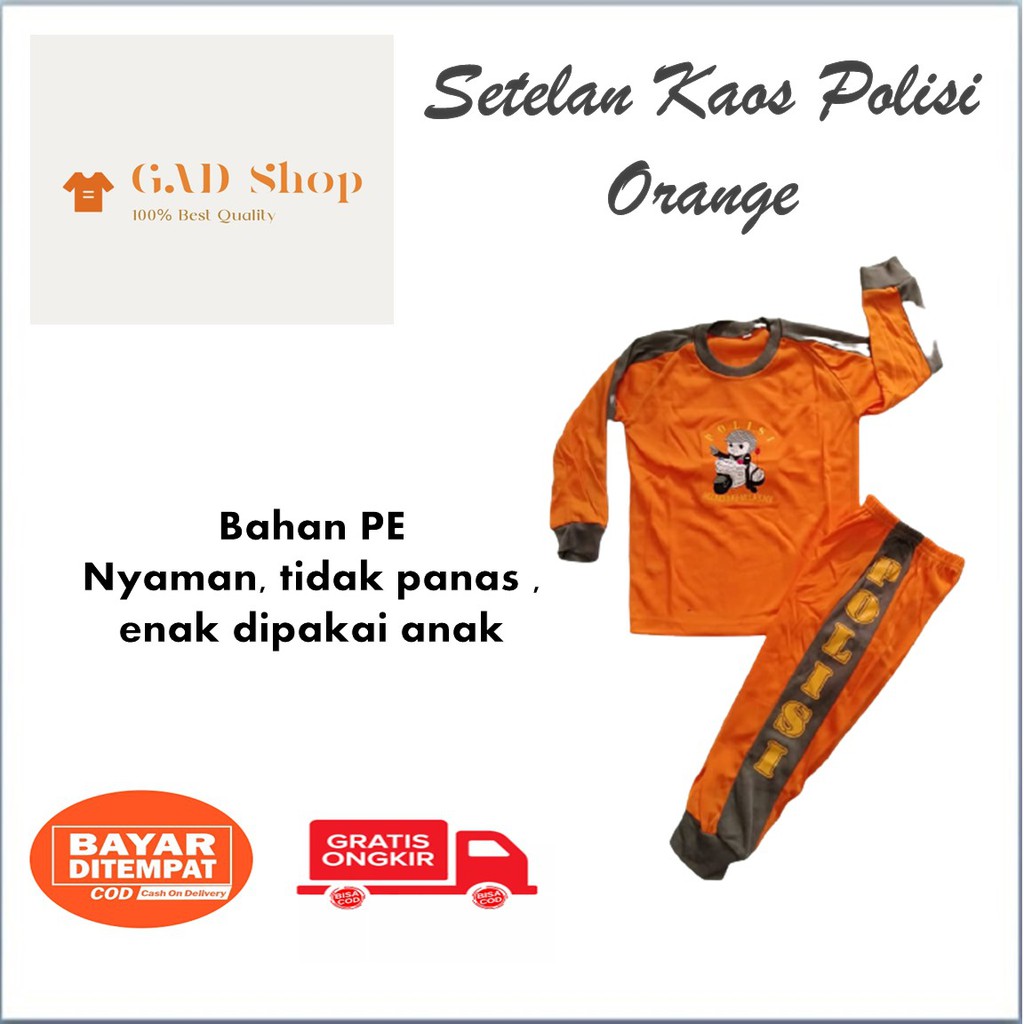 SETELAN ANAK 2-8 TAHUN KAOS POLISI PANJANG / BAJU ANAK LAKI-LAKI / PEREMPUAN / PIYAMA / OLAHRAGA
