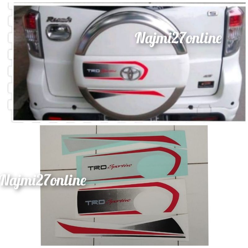 STICKER COVER BAN SEREP RUSH TERIOS TRD SPORTIVO ULTIMO