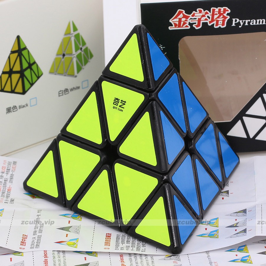 Rubik Pyraminx Black Base Qiyi Qiming A - Rubik Piramida - Rubik Segitiga