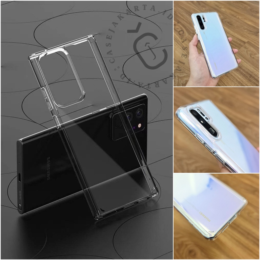 IPHONE 7 PLUS 8 PLUS X XS XR XS MAX IPHONE 12 MINI 11 11 PRO 11 PRO MAX - CLEAR TPU + ACRYLIC CASE Bening Transparan Premium