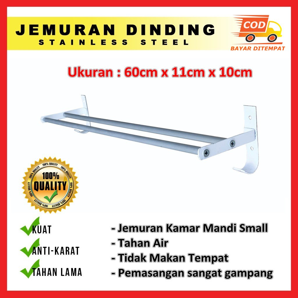 Rak Kamar Mandi Minimalis Elegant / Rak Handuk/ Rak Dapur Stainless Steel Bathroom Rack