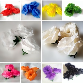 Bunga Hias Plastik Kepala Mawar Kuntum Kelopak Rose Artificial Backdrop Dekorasi Seserahan Hantaran Mahar