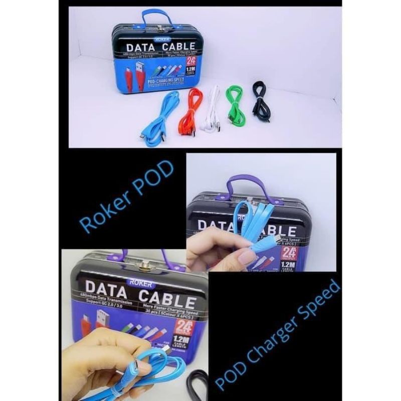 KABEL DATA ROKER RK-CBD38 ANDROID MICRO KABEL CHARGER ROKER RK-CBD38 KABEL CASAN ROKER FOR USB MICRO