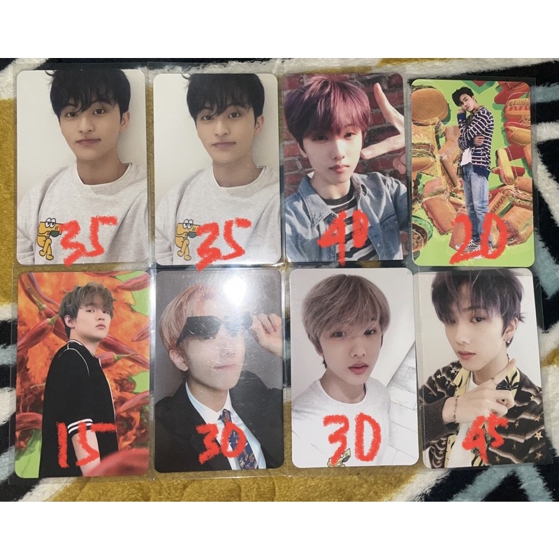 wts pc mark cafe, pc jisung ar card selca hot sauce, ar clip jaemin chenle , jisung agent, jisung ca