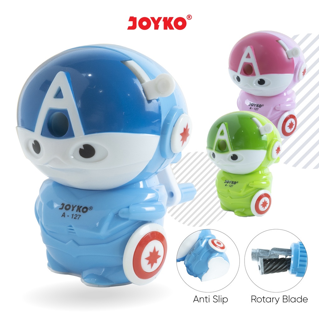 

Rautan Serutan Putar Sharpener Meja Joyko A-127 Motif Robot Astronot - SHAGB