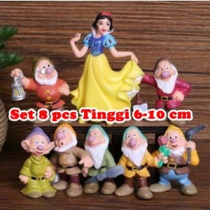 

Princess 8pc/Set the and White Diskon Figure Seven Dwarfs Promo Action Snow