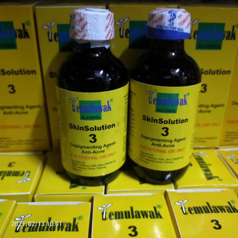 ALKOHOL TEMULAWAK SKIN SOLUTION NO.3 ANTI ACNE (TUTUP KECIL)