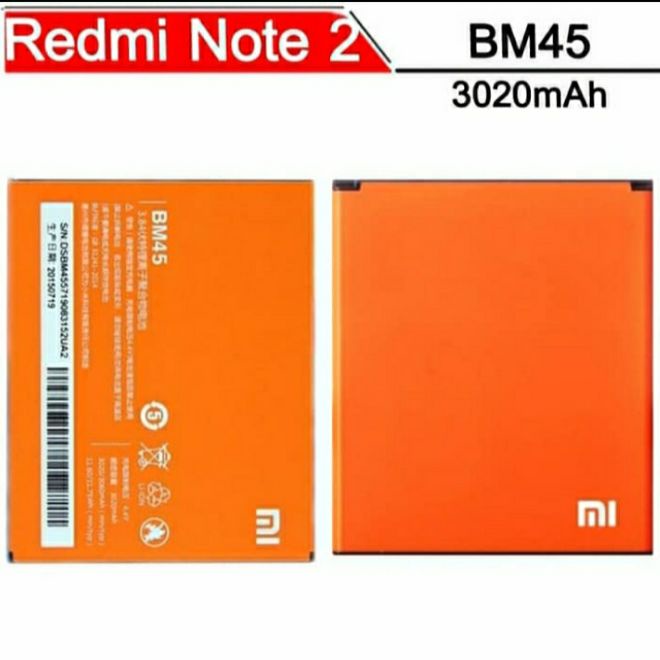 batre baterai battery BM45 xiaomi redmi note 2 original HARGA GROSIR