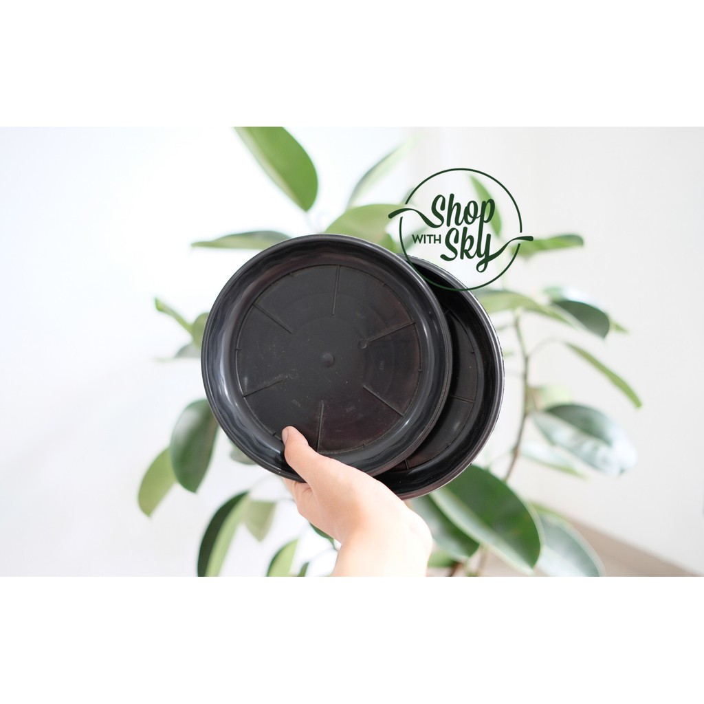 Tatakan Pot Plastik Hitam 20cm