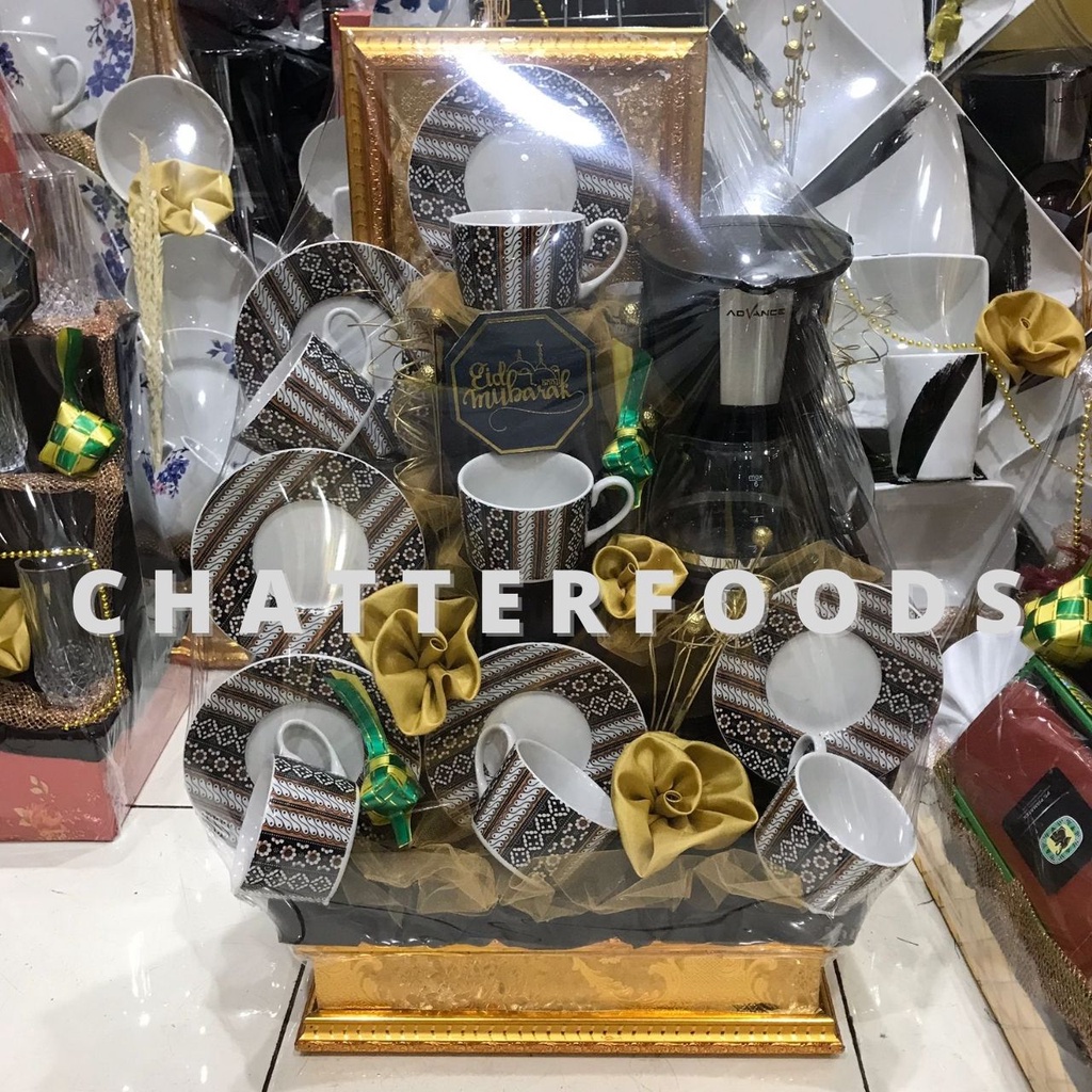 

Parcel Lebaran Tea set + Coffee Maker (Premieum) / Parcel Pecah Belah
