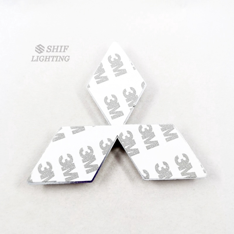 1pc Stiker Emblem Badge Krom Abs Untuk Bagasi Mitsubishi