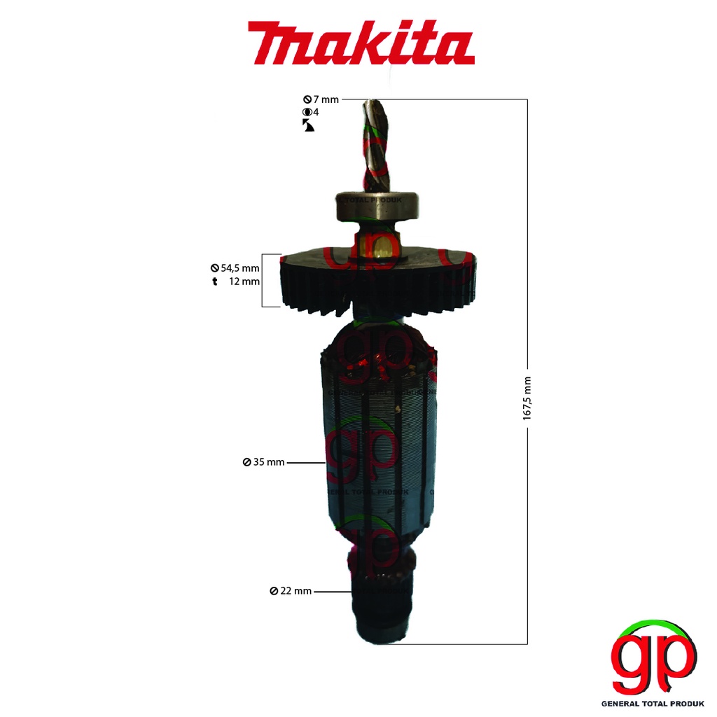 Armature / Angker MT 813 Maktec Mesin Bor 13mm MT813 Hammer Drill