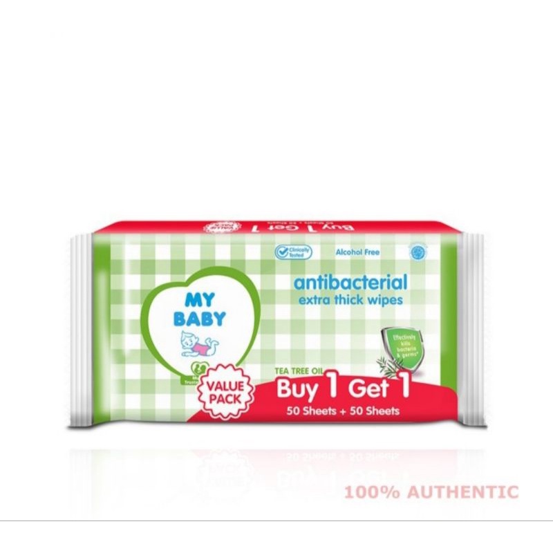 MY BABY extra thick wipes [50+50 sheet] - tissu basah