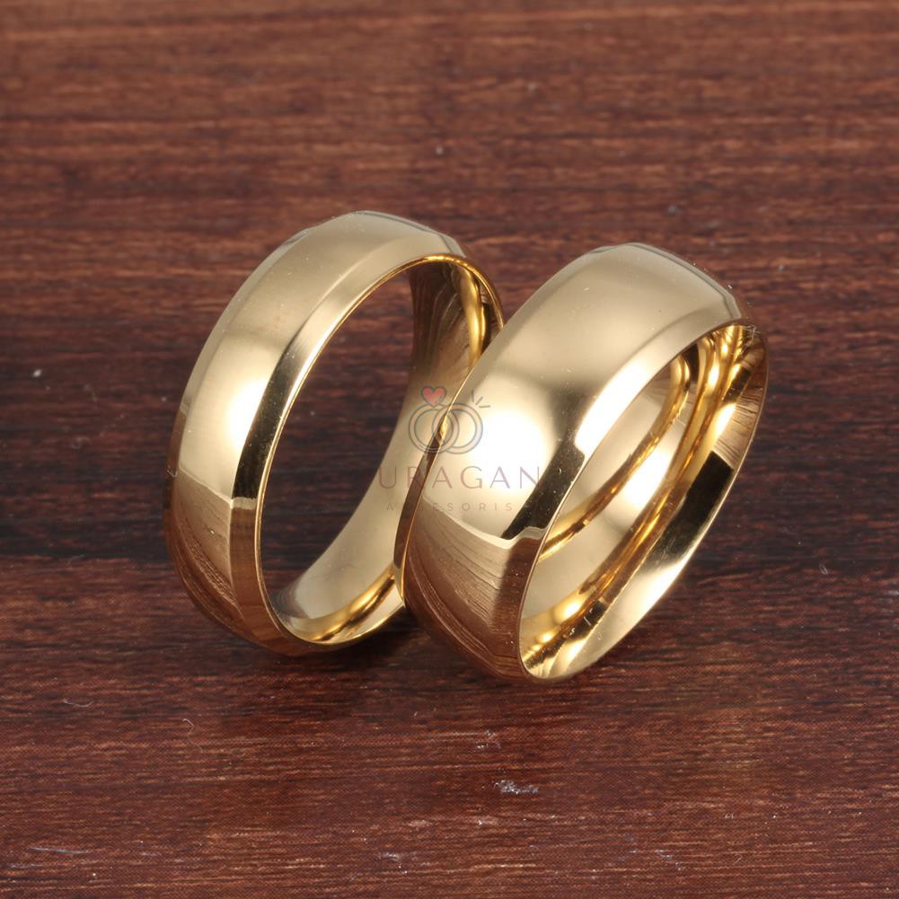 [HIGH QUALITY] Cincin Couple BUCIN R99 Titanium Ukir Nama + Box Cincin Beludru + BONUS Gelang Couple