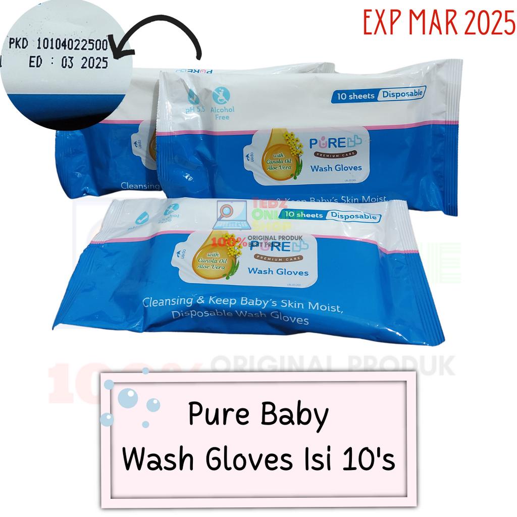 Pure Baby Disposable Wash Gloves Isi 10's