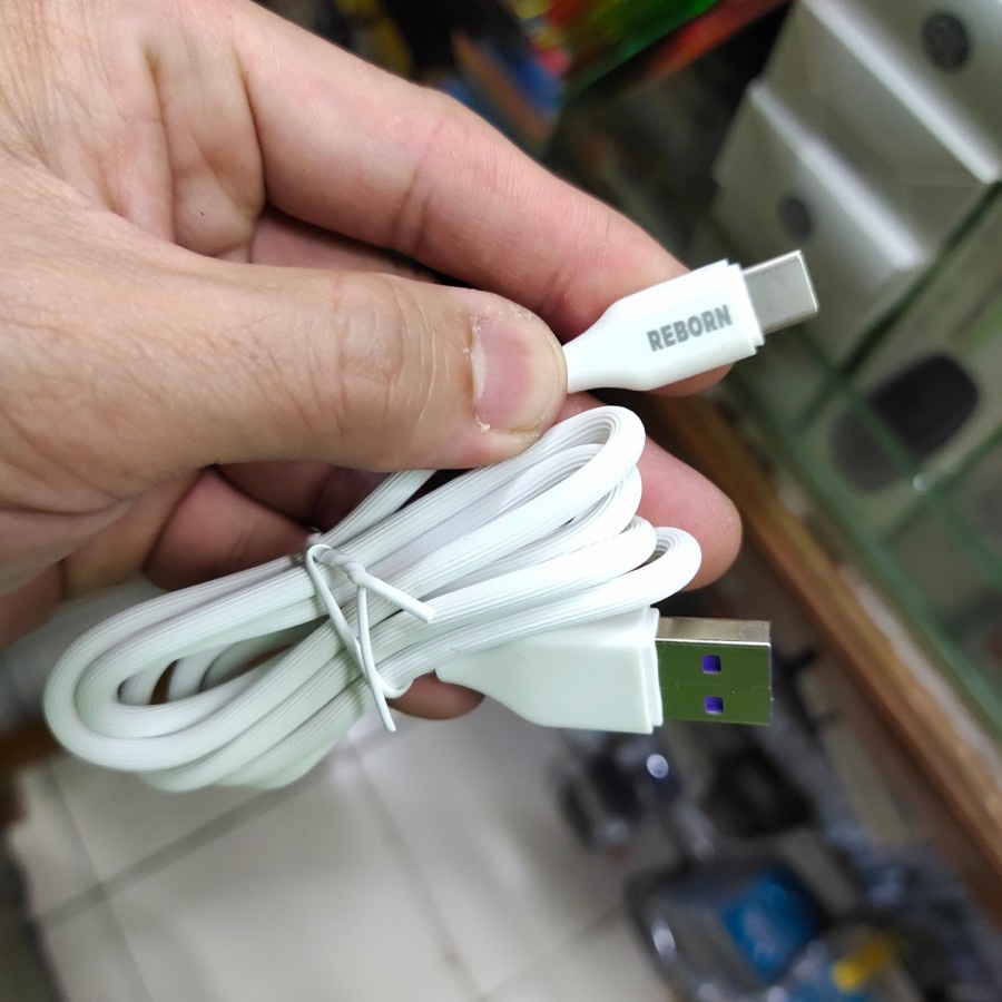 KABEL CHARGER MICRO V8 ANDROID REBORN 3A RBS100 , TIPE C / LEBAR REBORN 3A RBC100 MANTUL MURAH MERIAH