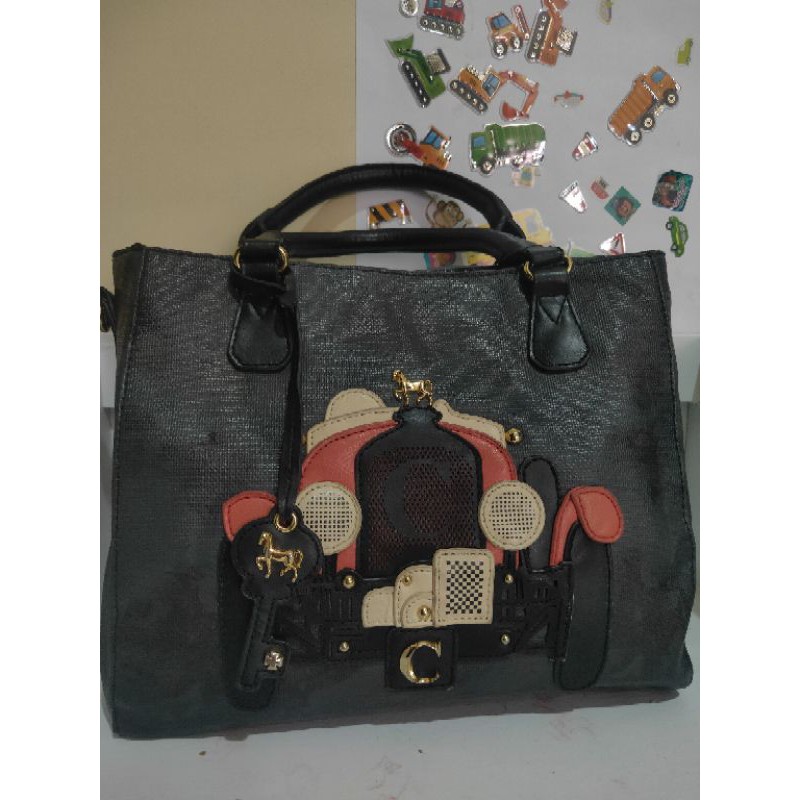 Preloved Bag Lapalette Cupcake Mobil Grey.