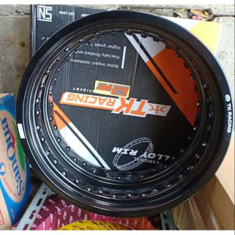 Velg TK racing bright black japan original 28 lubang ring 17x215/250
