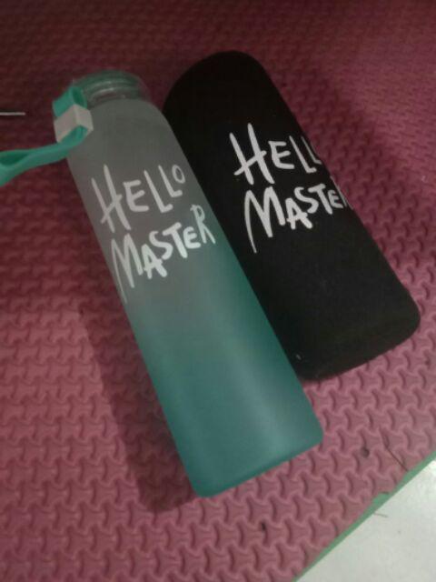 Hello Master Botol Minum Dapat Pouch, Dbotol Kaca Best Price Best Quality