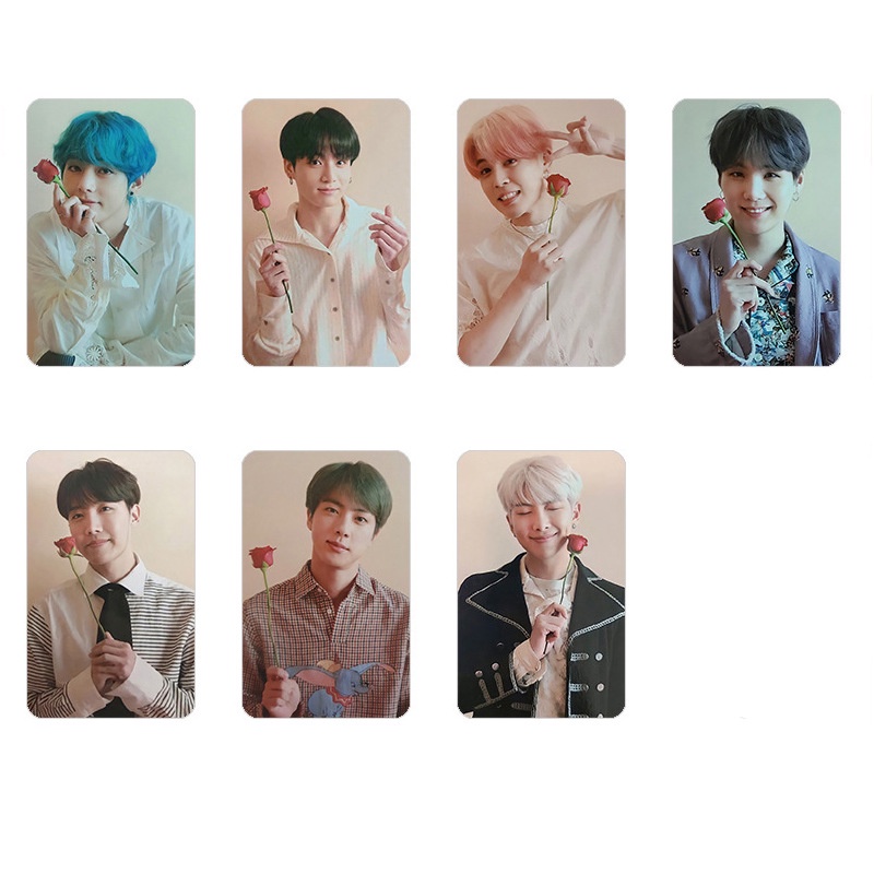 7pcs Kartu Lomo Foto BTS Bangtan Boys 2019 DVD SUGA JiMin V RM Jin J-Hope Jung Kook