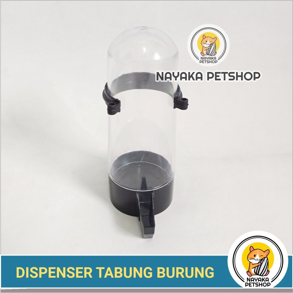 Dispenser Tabung Cepuk Tempat Pakan Wadah Minum Burung Kenari Love Bird Parkit