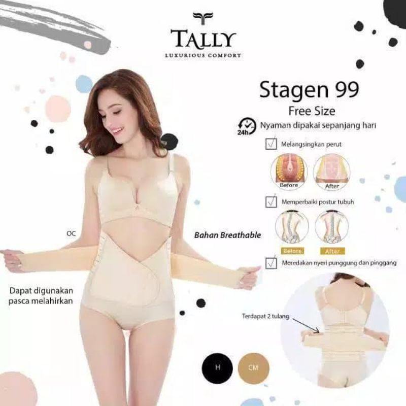 TALLY STAGEN Corset Pelangsing Perut St 99 Corset Double Perekat