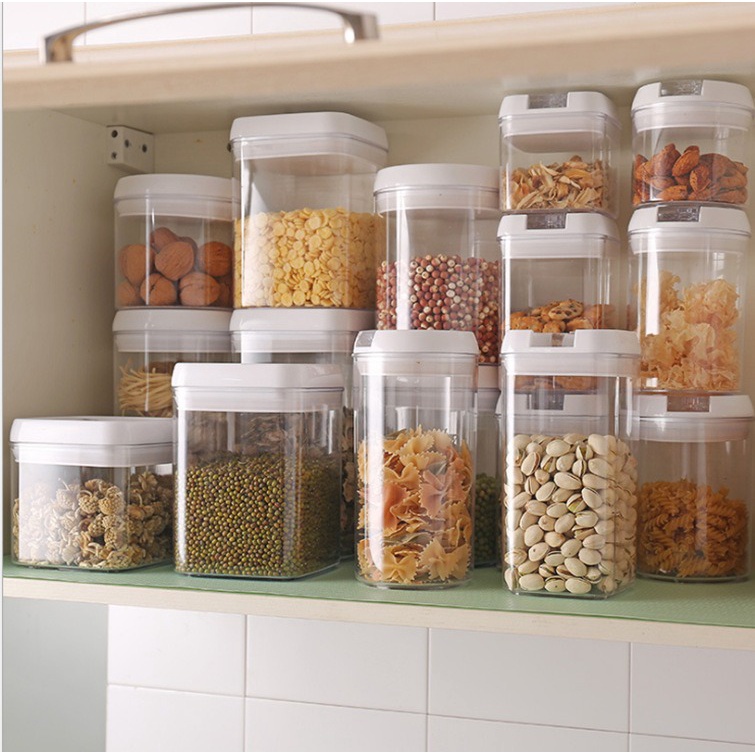 MARKAS HL0264 Toples Dapur Transparan Wadah Tempat Penyimpanan Makanan Food Jar Organizer Pasta Biskuit Kue