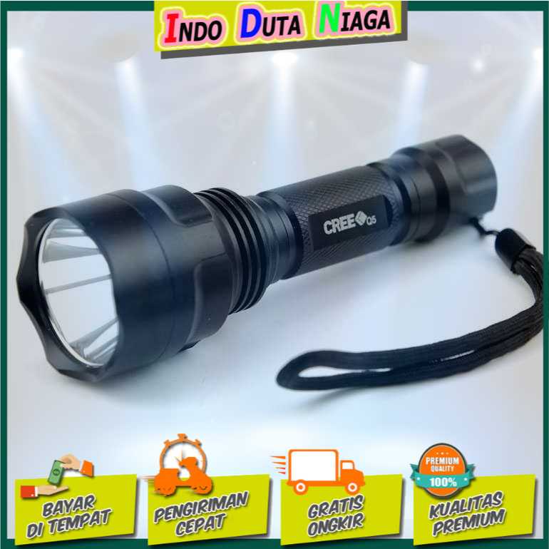 IDN TOOLS - TaffLED C8 Senter LED Flashlight Waterproof Cree Q5 3800 Lumens