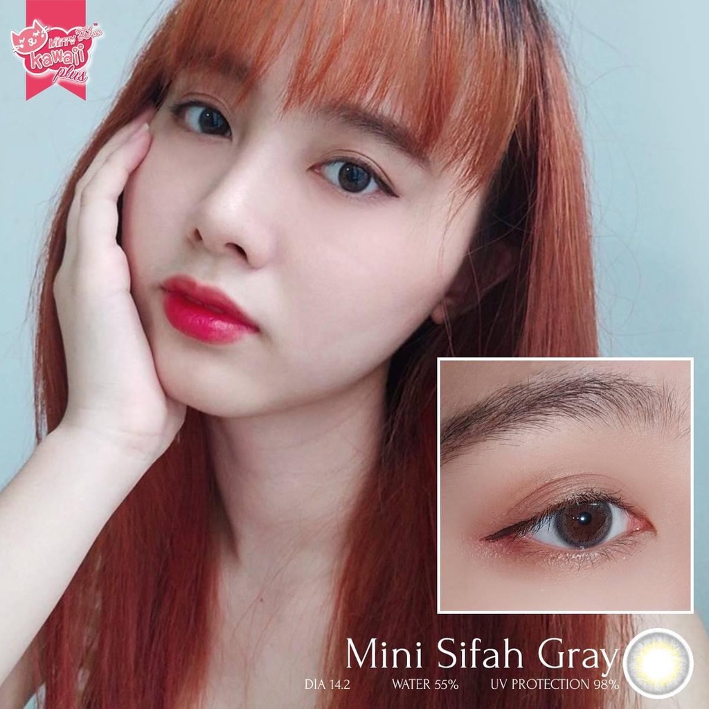 Softlens Kitty Kawaii Mini Sifah - Soflens Warna Gray Brown bisa Minus