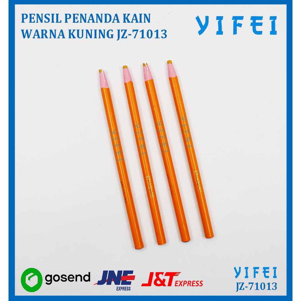 PENSIL PENANDA KAIN WARNA KUNING/ WATER ERASABLE PENCIL YIFEI-71013