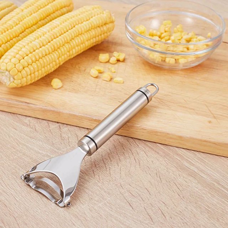 Corn Thresher Peeler Stainless Steel Corn Peeler Slicer Manual Corn Kernel Stripper Cob Kitchen Tools