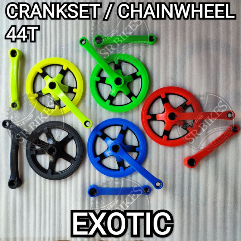 Crank Chainwheel Single 44T / 52T Sepeda Fixie Lipat Minion. EXOTIC