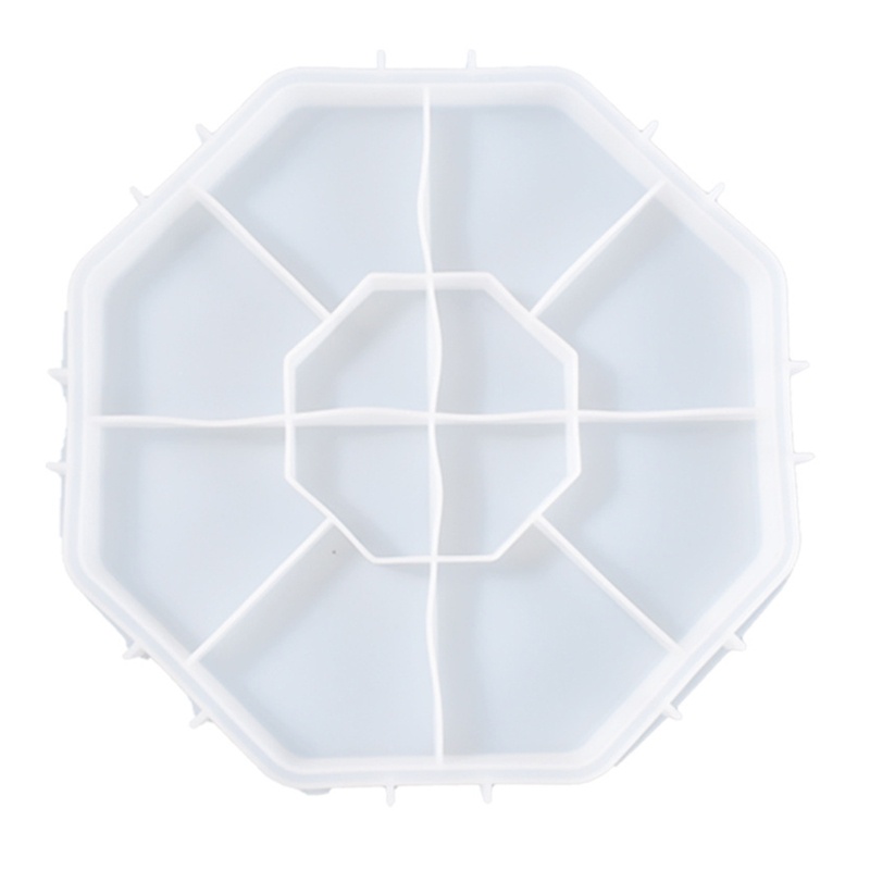 SIY  Octagon Storage Tray Epoxy Resin Mold Dish Plate Casting Silicone Mould DIY Crafts Home Decorations Making Tools