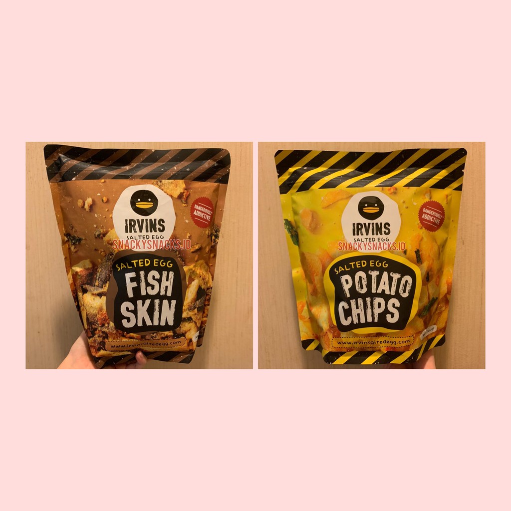 

[BIG SIZE] IRVINS SALTED EGG POTATO CHIPS / FISH SKIN 230GR HALAL