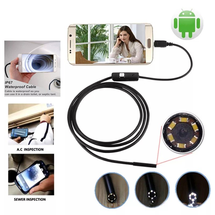 Mini Lens Endoscope Camera 720P 3.5M IP67 For OTG PC Android Tahan Air