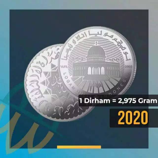 koin 1 dirham 2.975 gram Antam fine silver