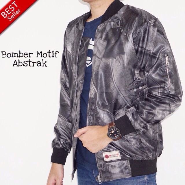 jaket bomber motif