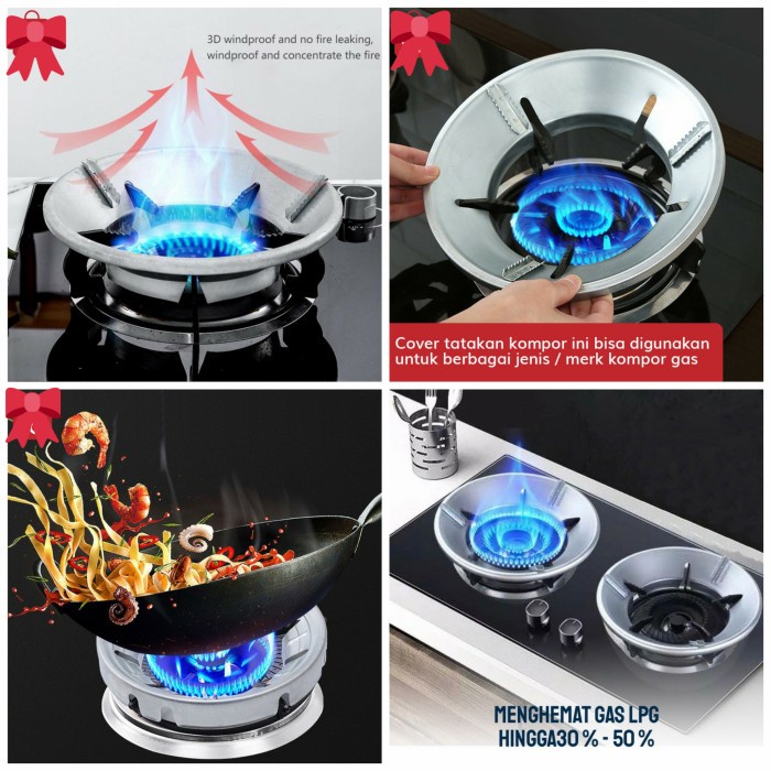 Cover Tatakan Kompor Hemat Gas Anti Angin Nampan Universal Kaki 8
