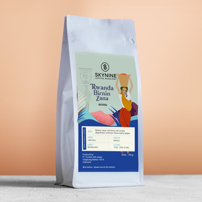 

KOPI ARABIKA RWANDA BIRNIN ZANA ROASTED BEAN - 100GR, GILING HALUS