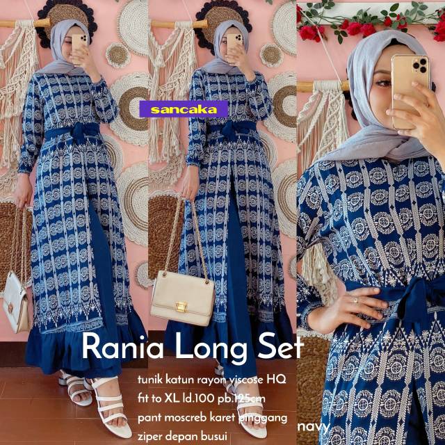 [RESTOCK] SET TUNIK KATUN // RANIA LONG SET BY SANCAKA